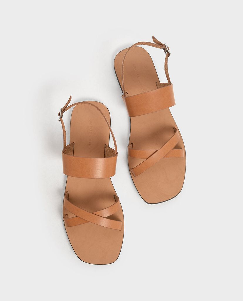 CHARLES & KEITH - Giày sandal nữ quai chéo Thick Strap