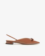 CHARLES & KEITH - Giày đế bệt mũi nhọn Patent Bow