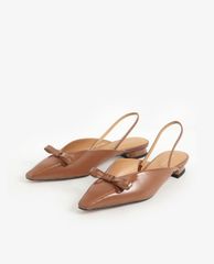 CHARLES & KEITH - Giày đế bệt mũi nhọn Patent Bow