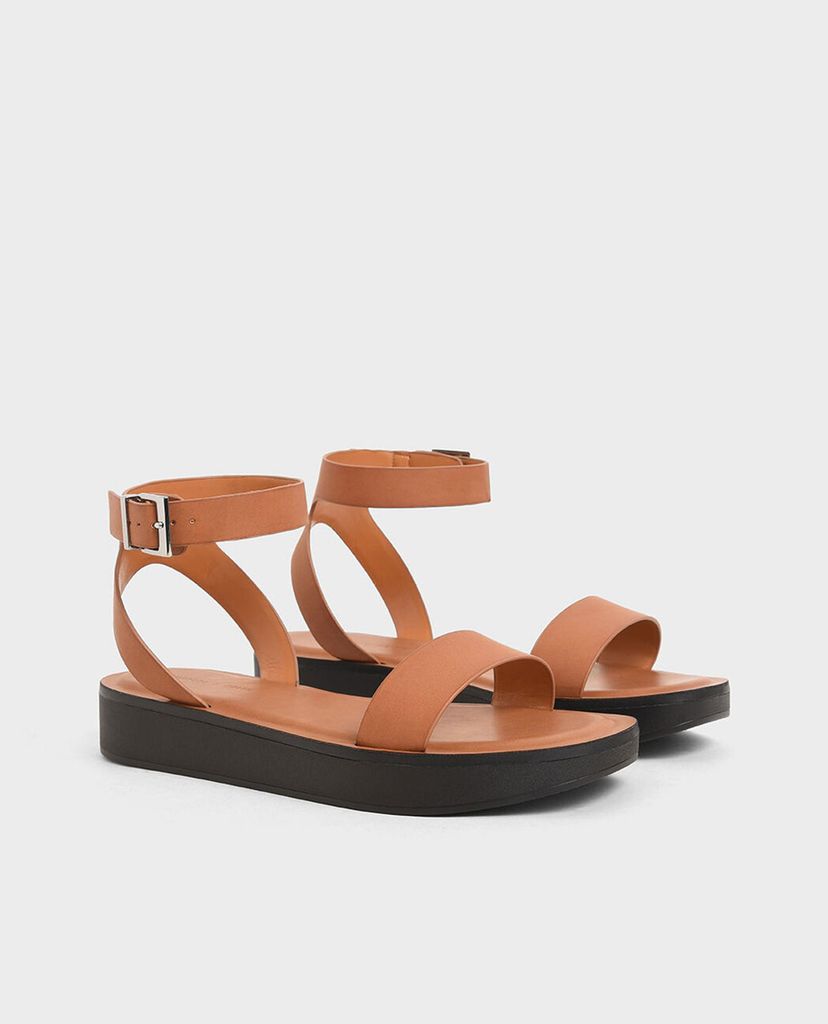 CHARLES & KEITH - Giày sandal nữ quai ngang Ankle Strap Platform