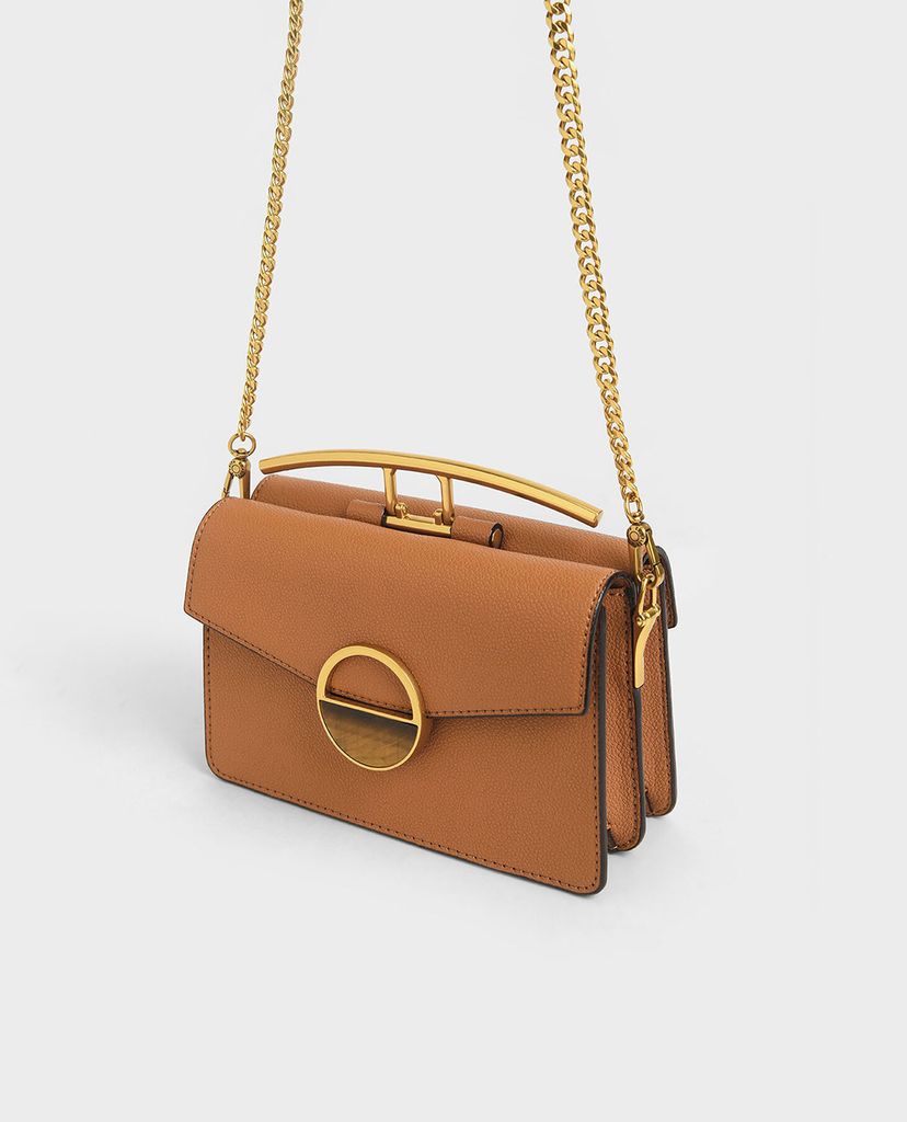 CHARLES & KEITH - Túi đeo vai nữ chữ nhật Stone Embellished Buckle