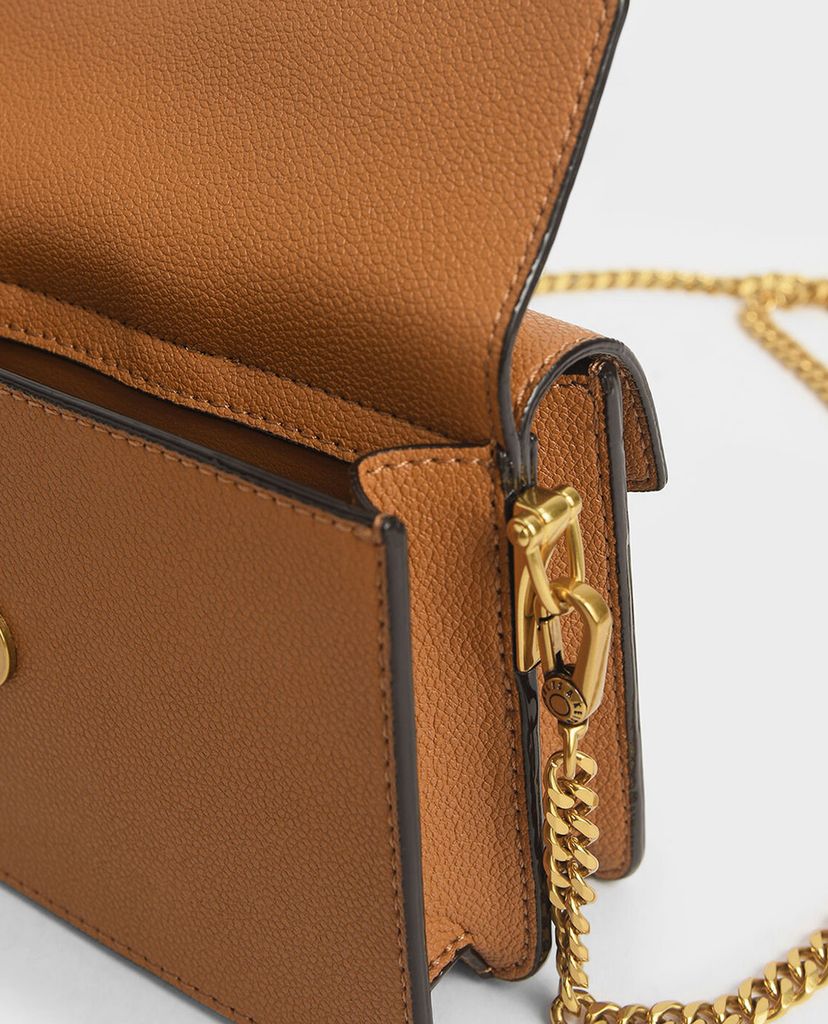 CHARLES & KEITH - Túi đeo vai nữ chữ nhật Stone Embellished Buckle