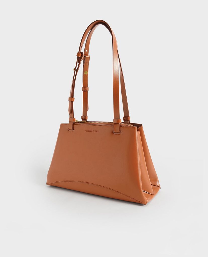 CHARLES & KEITH - Túi tote nữ chữ nhật Double Handle Trapeze