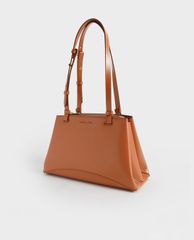 CHARLES & KEITH - Túi tote nữ chữ nhật Double Handle Trapeze