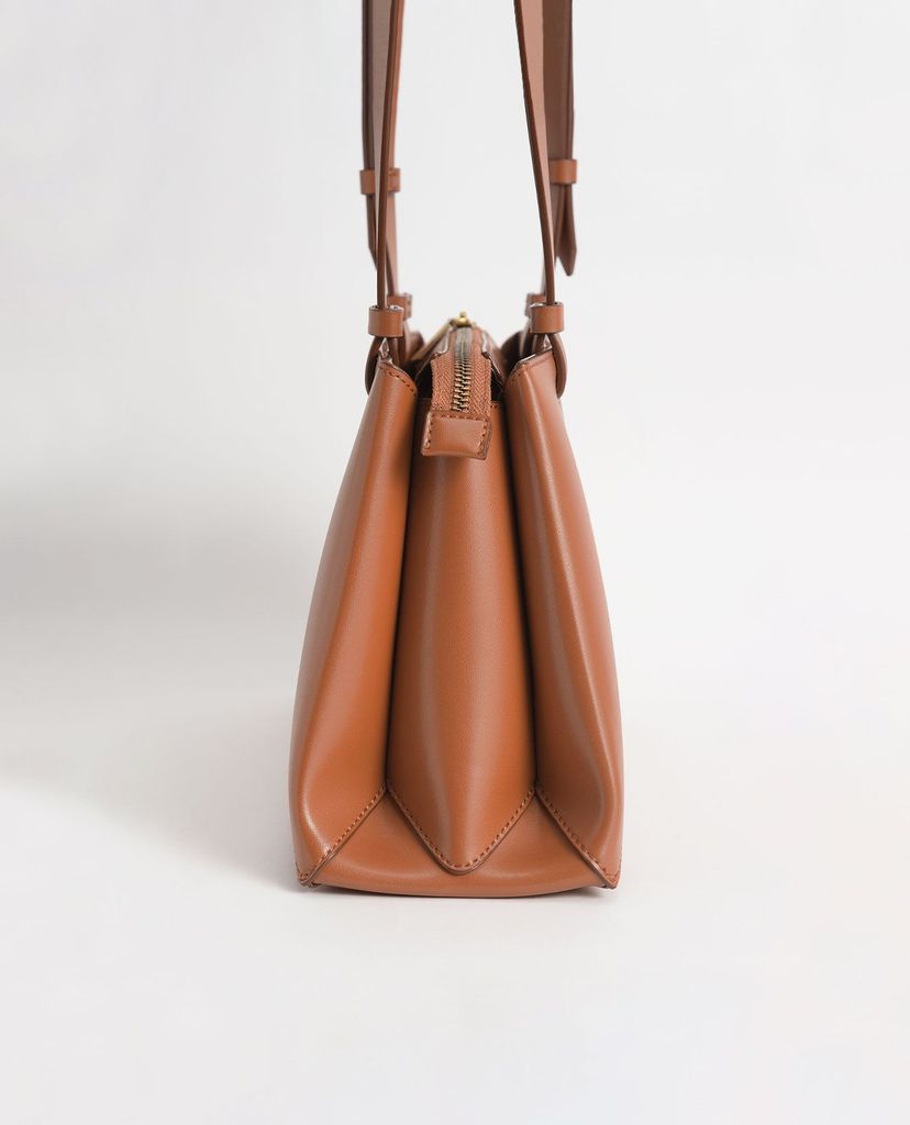 CHARLES & KEITH - Túi tote nữ chữ nhật Double Handle Trapeze
