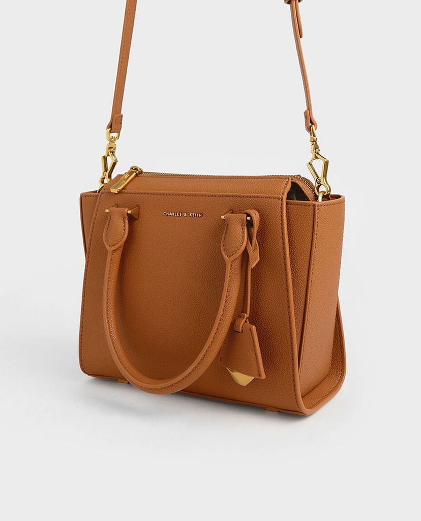 CHARLES & KEITH - Túi xách tay nữ chữ nhật Structured Trapeze