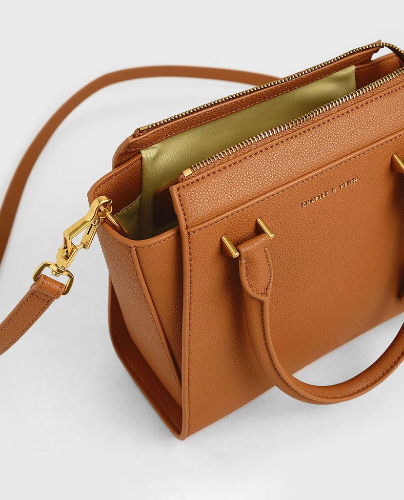 CHARLES & KEITH - Túi xách tay nữ chữ nhật Structured Trapeze