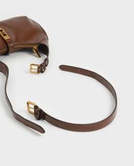 CHARLES & KEITH - Túi đeo vai nữ hình thang Metallic Accent Hobo