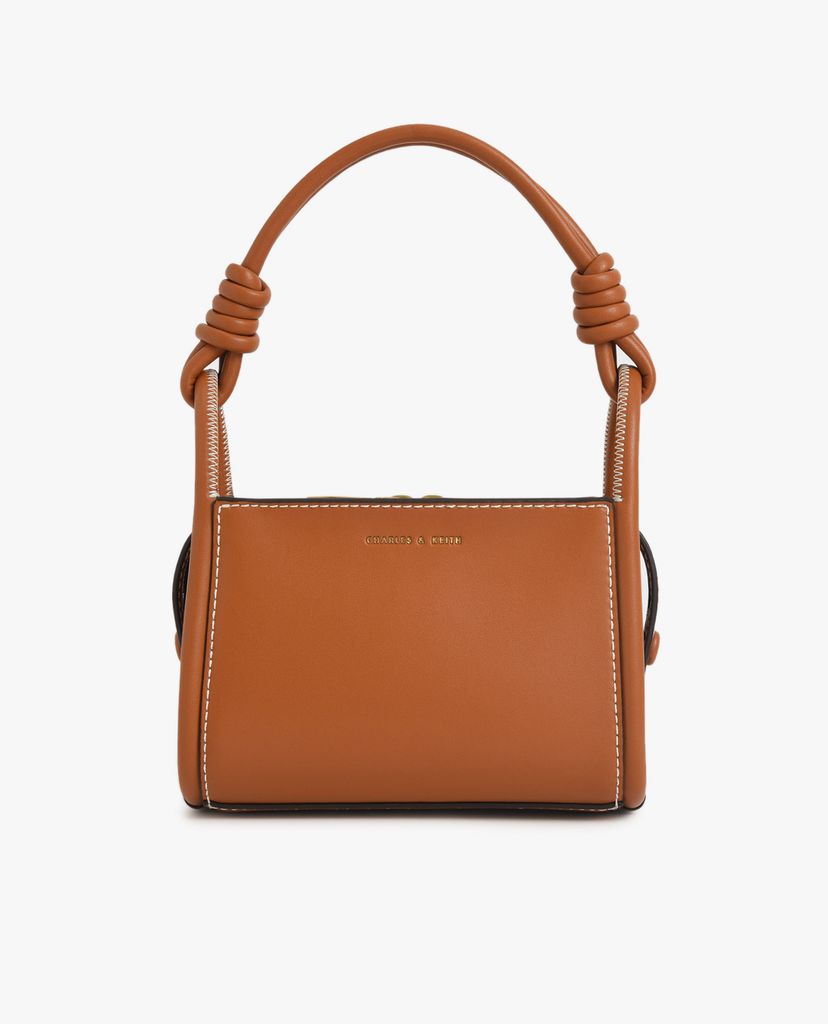 CHARLES & KEITH - Túi đeo vai nữ chữ nhật chi tiết tay cầm xoắn thời trang