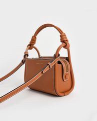 CHARLES & KEITH - Túi đeo vai nữ chữ nhật chi tiết tay cầm xoắn thời trang