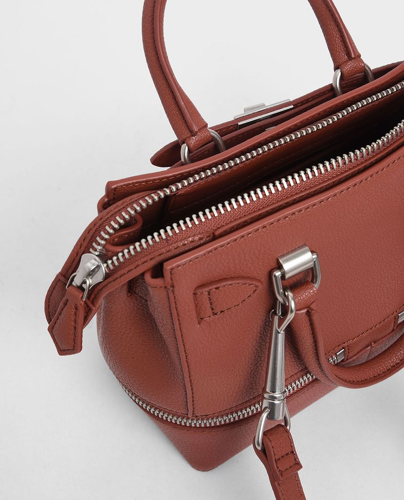 CHARLES & KEITH - Túi đeo vai Two Way Zip Structured