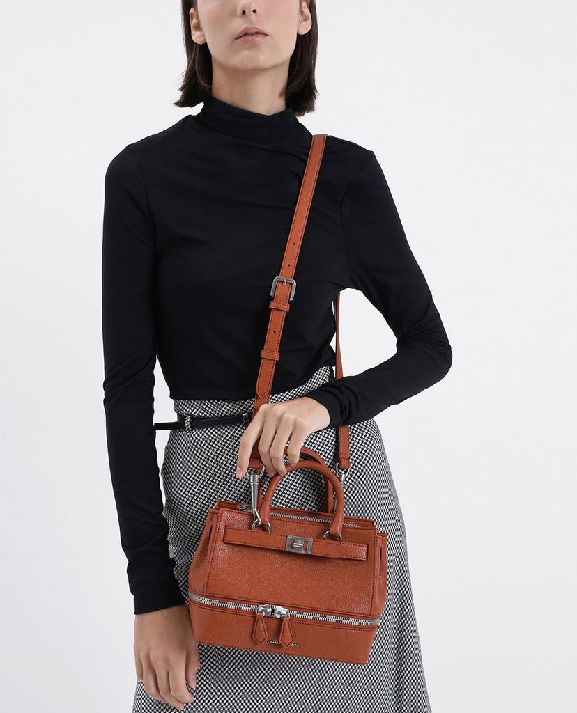CHARLES & KEITH - Túi đeo vai Two Way Zip Structured