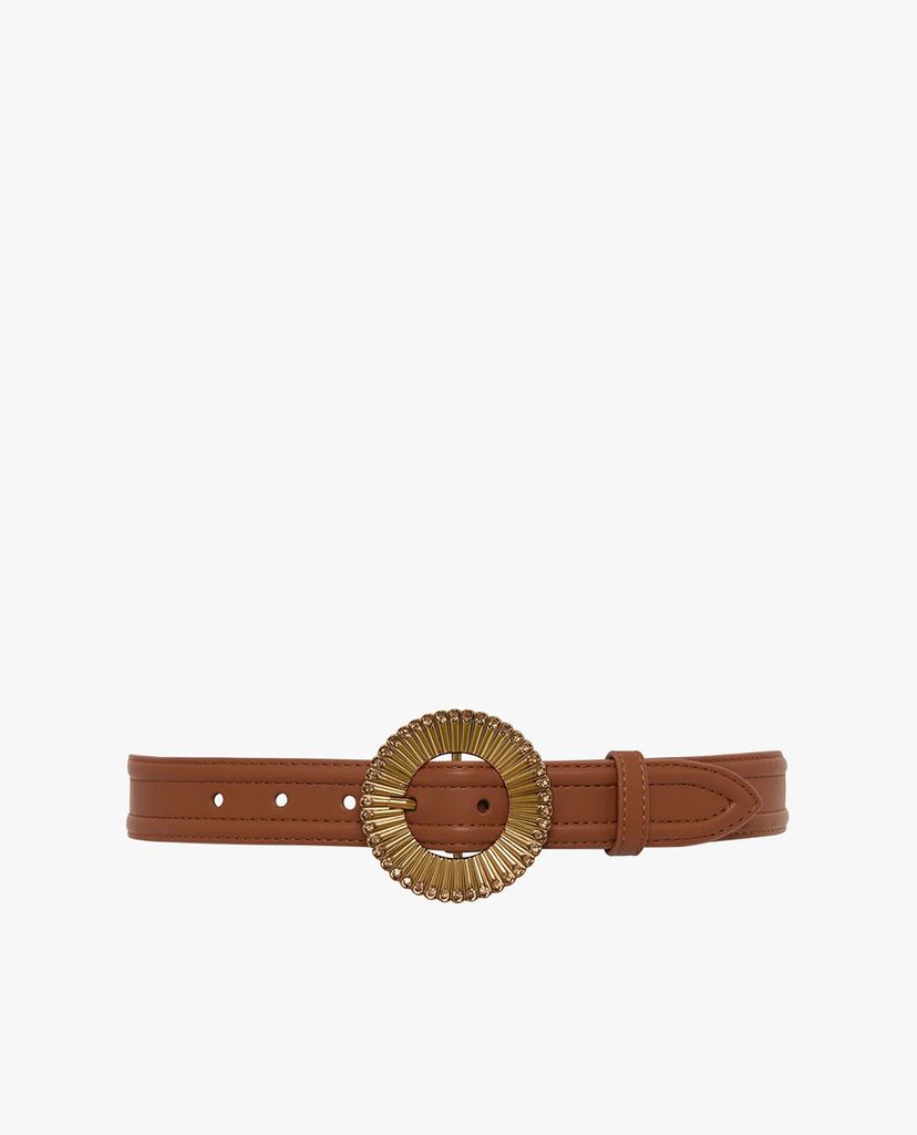 CHARLES & KEITH - Thắt lưng nữ bản vừa mặt tròn Embellished Buckle