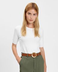 CHARLES & KEITH - Thắt lưng nữ bản vừa mặt tròn Embellished Buckle