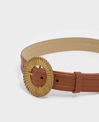 CHARLES & KEITH - Thắt lưng nữ bản vừa mặt tròn Embellished Buckle