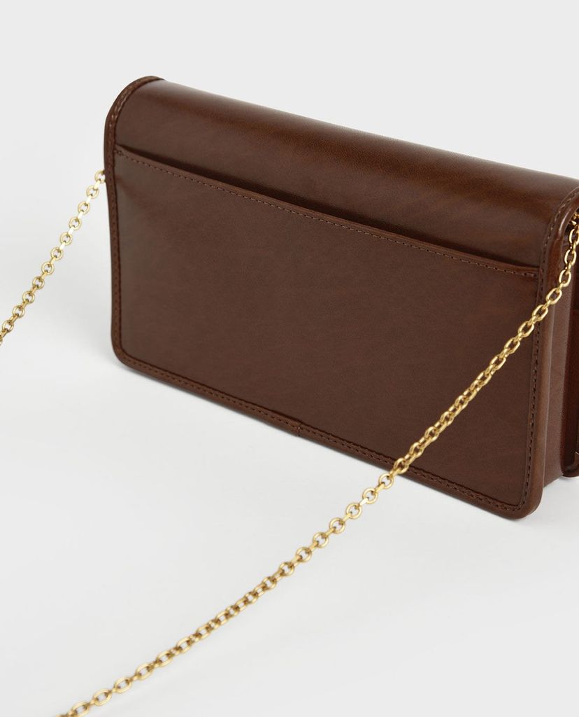 CHARLES & KEITH - Ví nữ phom chữ nhật dài Mini Front Flap