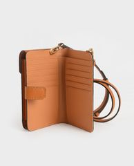 CHARLES & KEITH - Ví cầm tay nữ chữ nhật phối dây Elongated Pouch