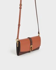 CHARLES & KEITH - Ví cầm tay nữ chữ nhật Coiled Top