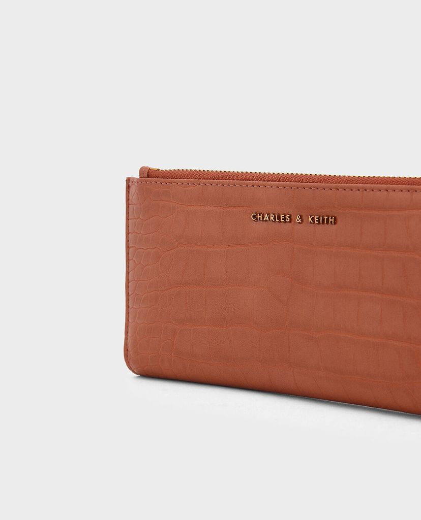 CHARLES & KEITH - Ví Mini Croc Effect Wristlet