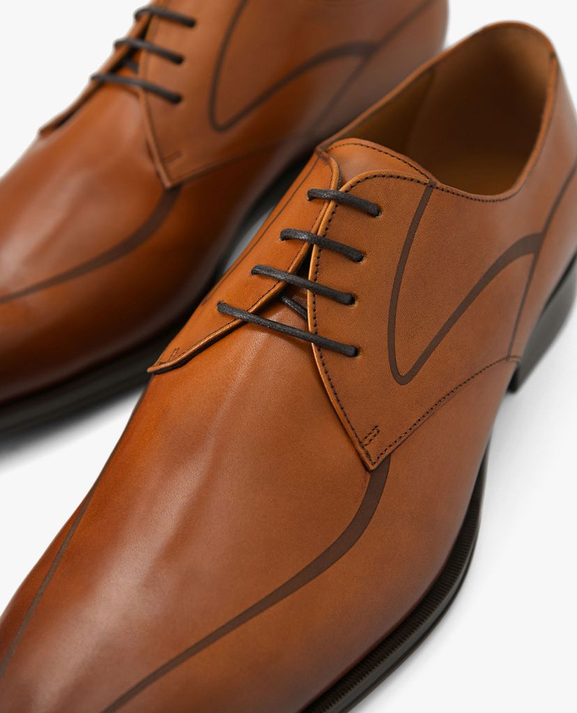 PEDRO - Giày tây nam mũi nhọn Leather Derby