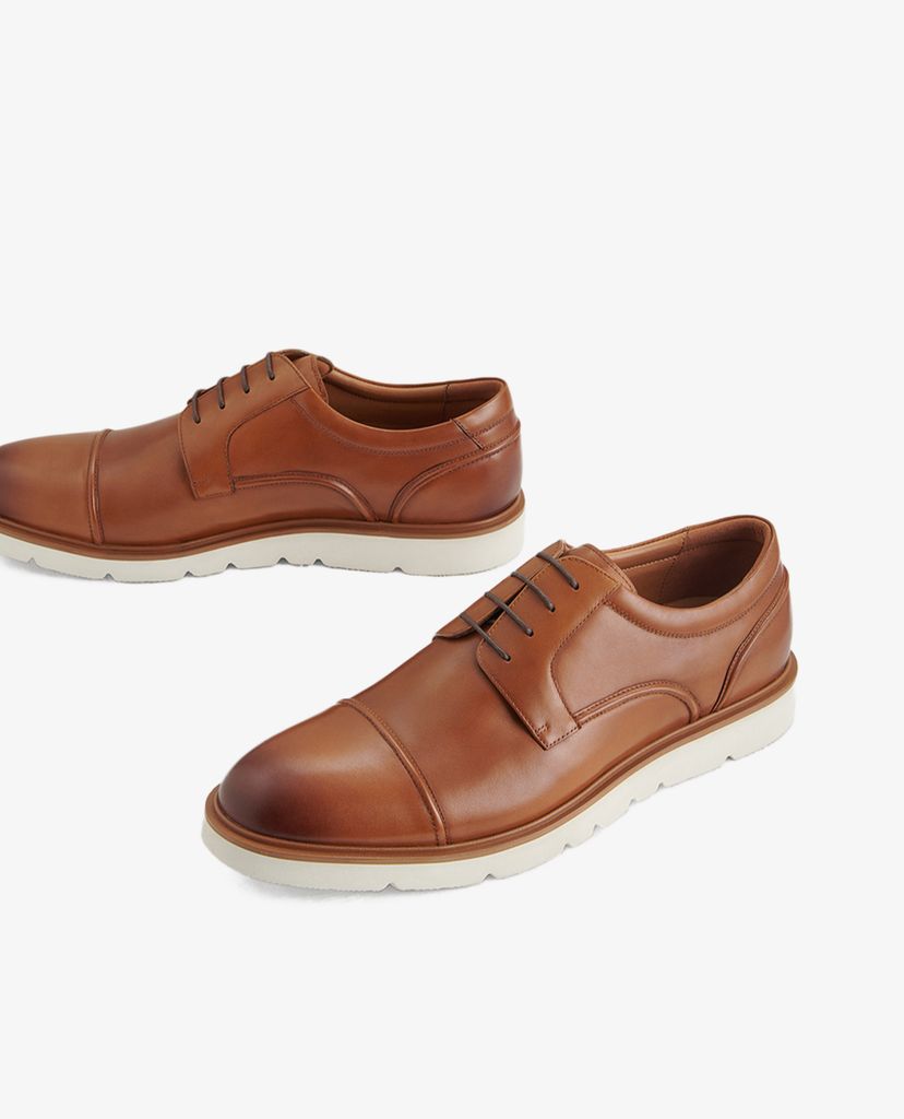 PEDRO - Giày tây nam phối dây Leather Cap Toe