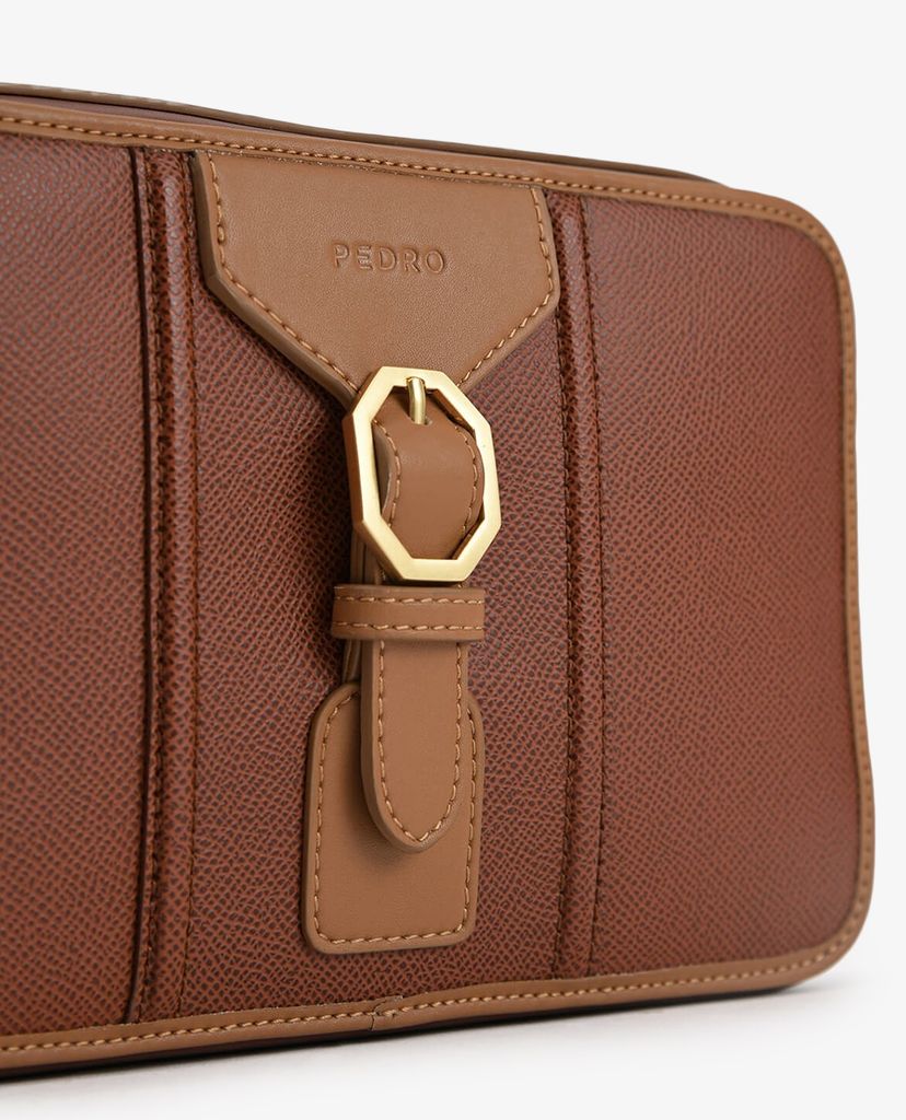 PEDRO - Túi xách tay nam chữ nhật Buckled Textured Leather