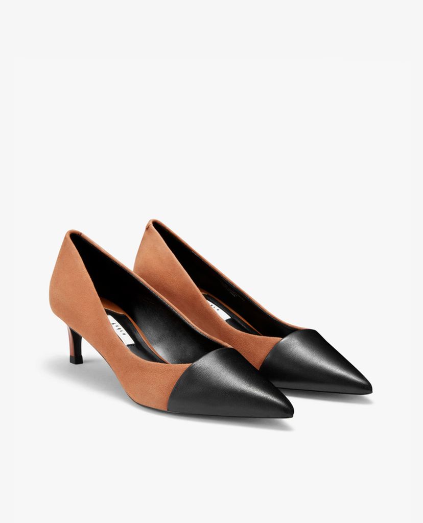 PEDRO - Giày cao gót mũi nhọn Leather Cap Toe