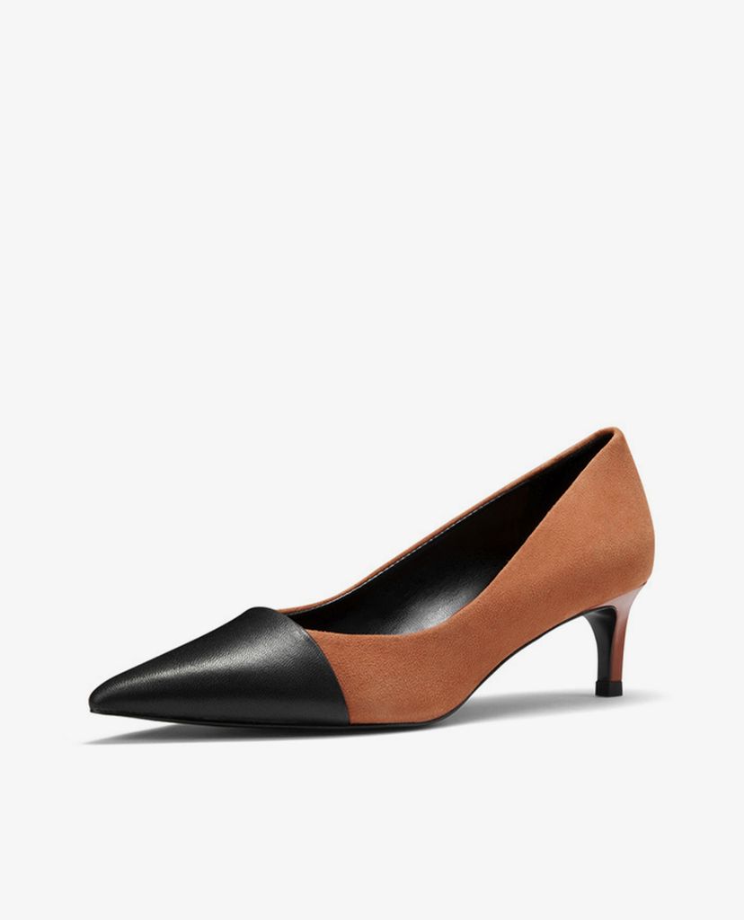 PEDRO - Giày cao gót mũi nhọn Leather Cap Toe