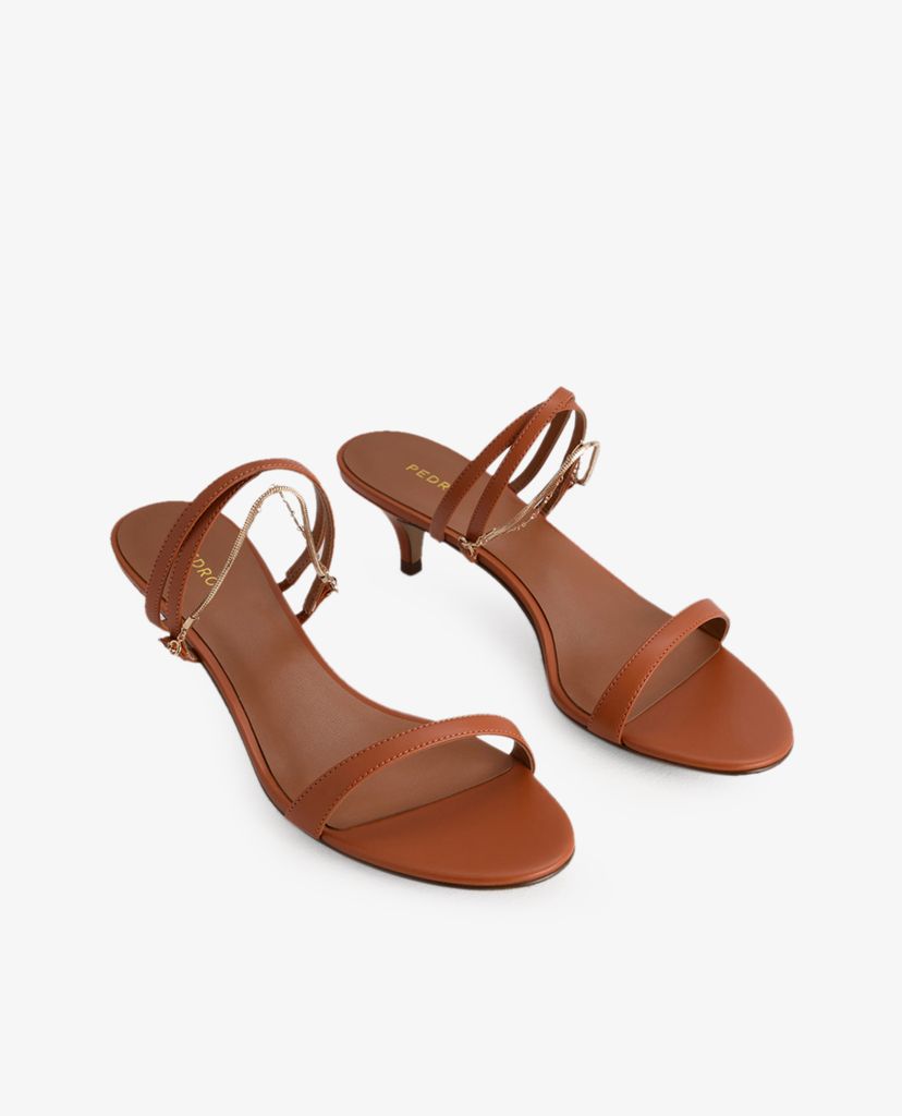 PEDRO - Giày sandals cao gót Gold Chain Strappy