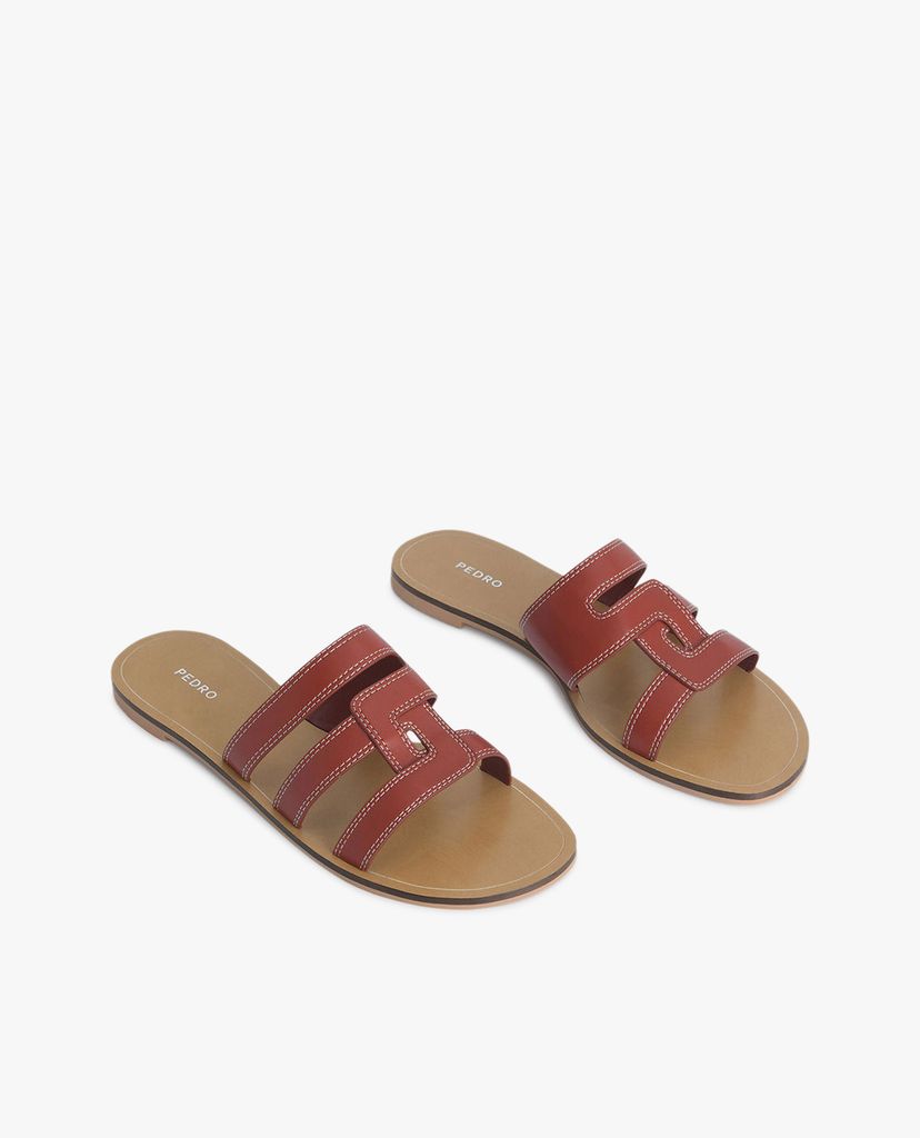 PEDRO - Giày sandal nữ quai ngang Abstract Casual