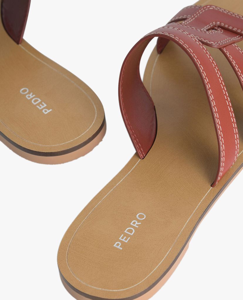 PEDRO - Giày sandal nữ quai ngang Abstract Casual