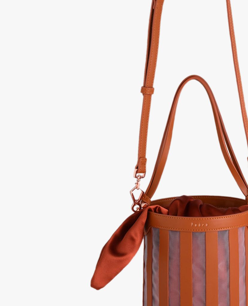 PEDRO - Túi rút dây hình trụ Striped Bucket