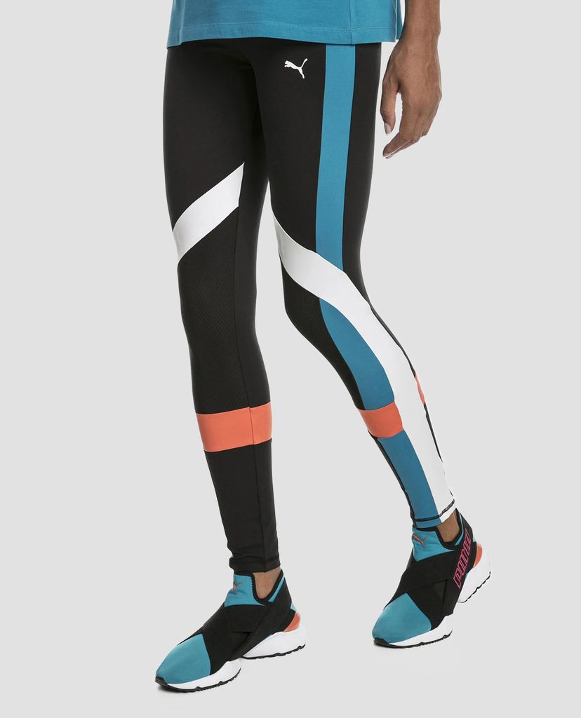 PUMA - Quần legging nữ Chase Black Caribean