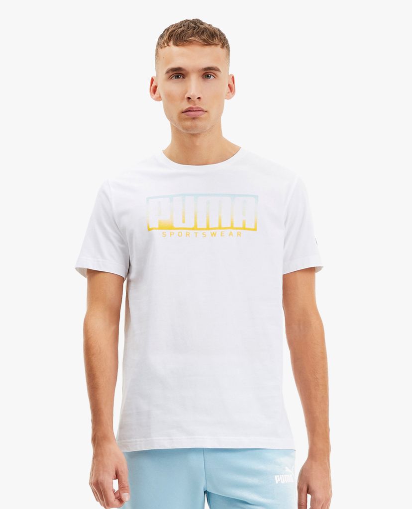 PUMA - Áo thun thể thao nam Round Neck Athletics Tee
