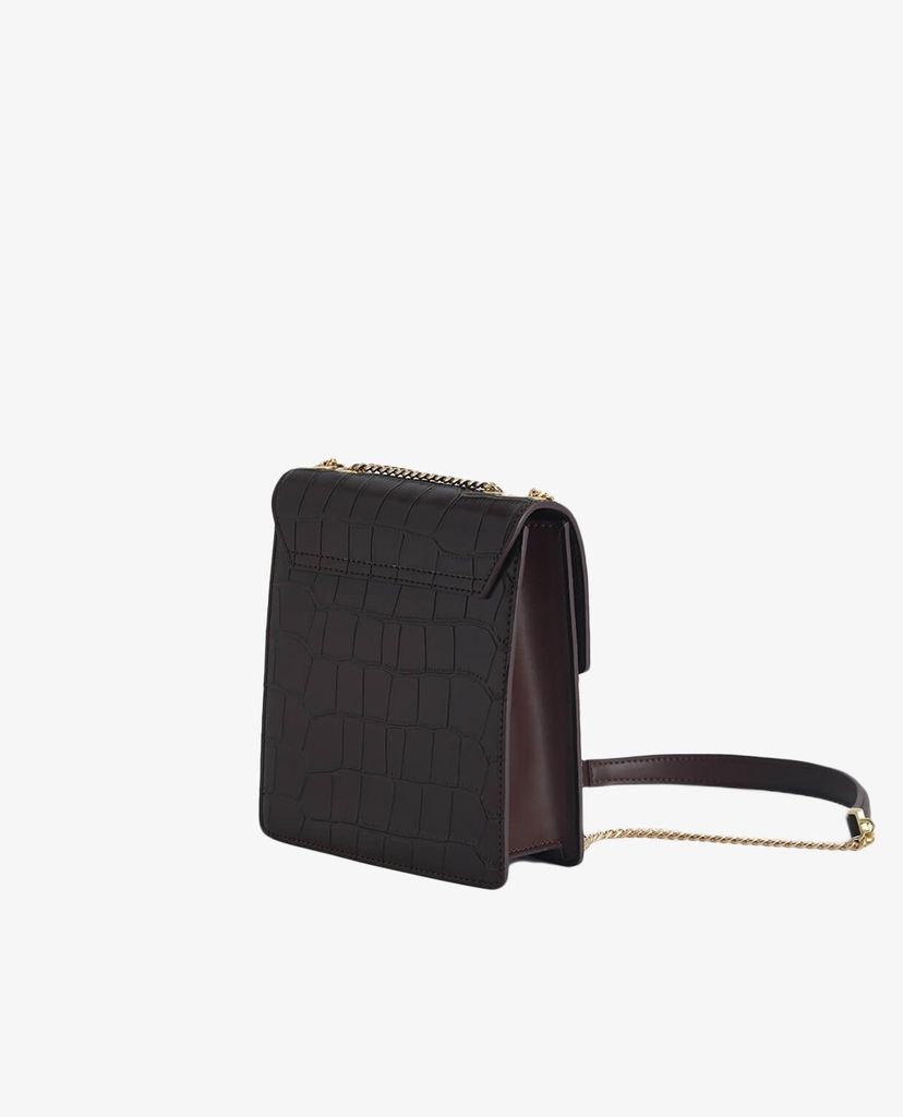 PEDRO - Túi đeo chéo nữ phom vuông Croc Effect Leather Shoulder