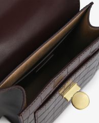 PEDRO - Túi đeo chéo nữ phom vuông Croc Effect Leather Shoulder