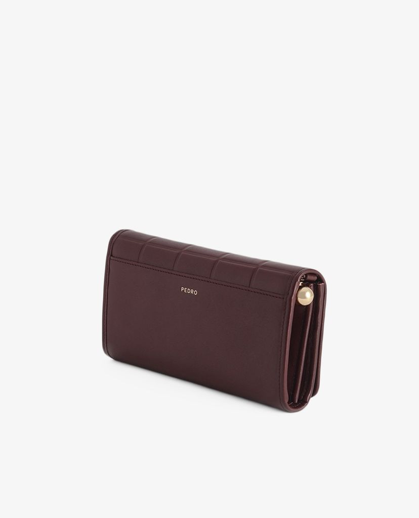 PEDRO - Ví nữ dáng dài Quilted Long Leather