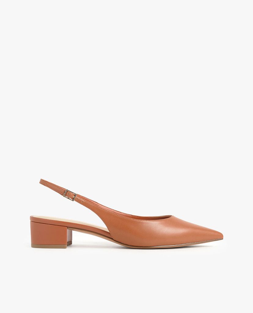 CHARLES & KEITH - Giày cao gót mũi nhọn Patent Block Heel Slingback