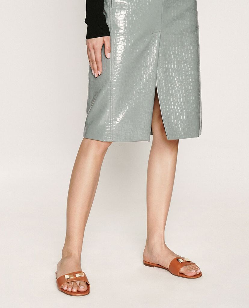CHARLES & KEITH - Dép nữ quai ngang Metal Bow Slide
