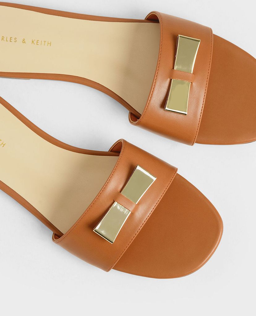 CHARLES & KEITH - Dép nữ quai ngang Metal Bow Slide