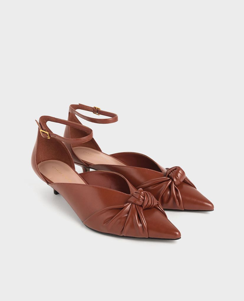 CHARLES & KEITH - Giày cao gót Knotted Kitten Heel Pumps