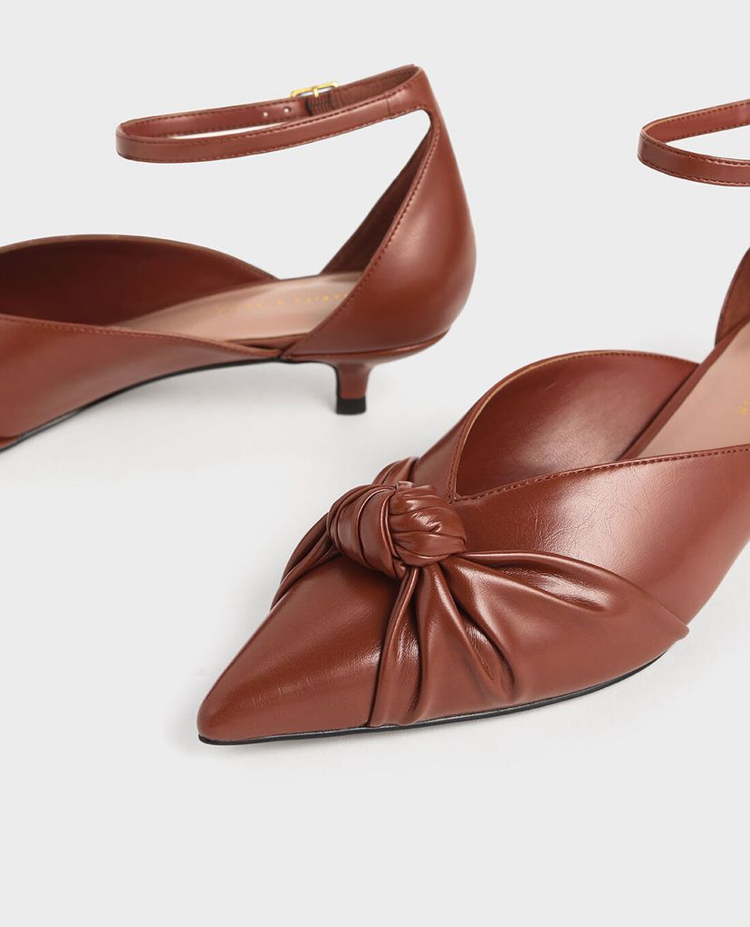CHARLES & KEITH - Giày cao gót Knotted Kitten Heel Pumps