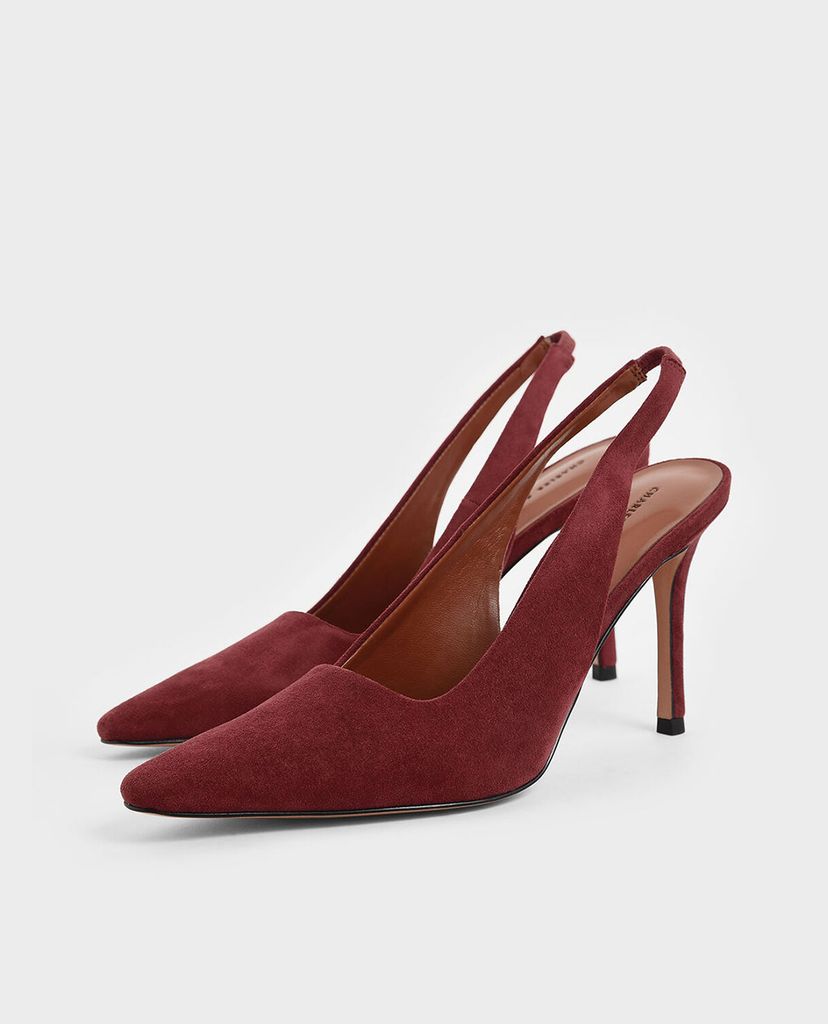 CHARLES & KEITH - Giày cao gót mũi nhọn Textured Stiletto