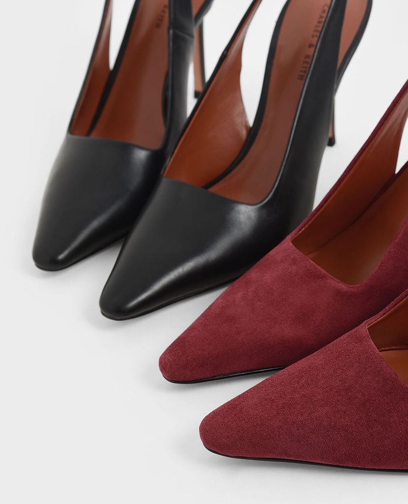 CHARLES & KEITH - Giày cao gót mũi nhọn Textured Stiletto