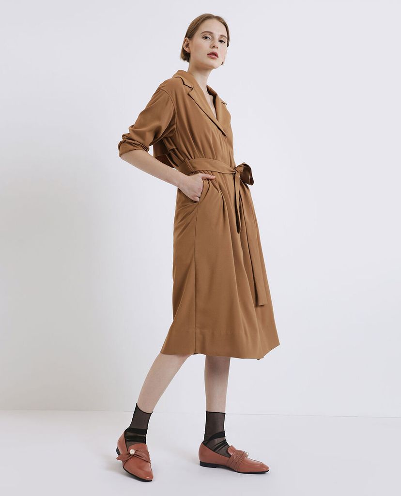 CHARLES & KEITH - Giày đế bệt đính nơ Embellished Pinstripe Ruched