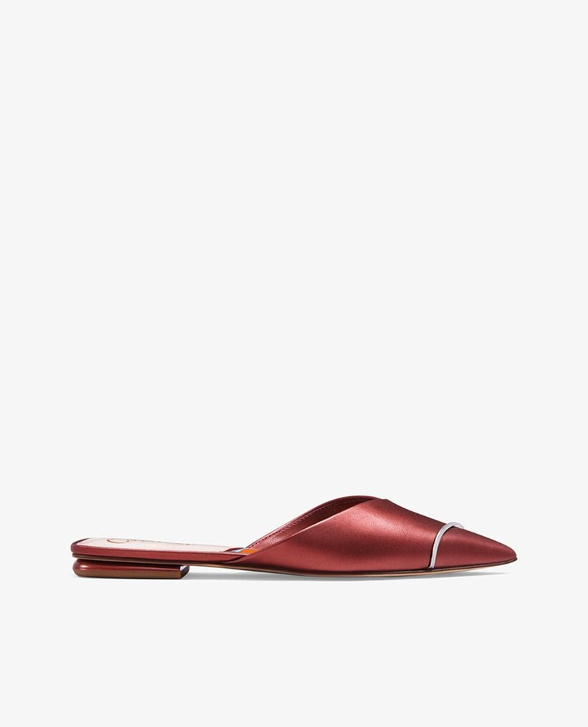 PEDRO - Giày đế bệt nữ mũi nhọn Satin Slip On