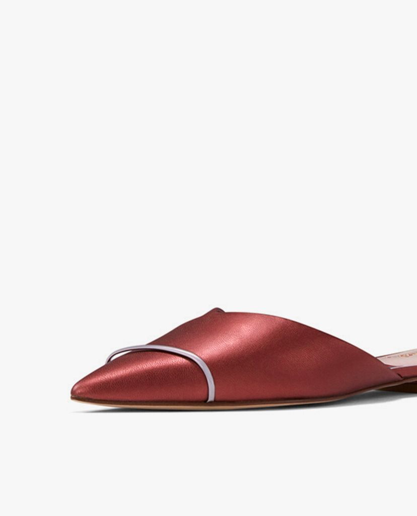 PEDRO - Giày đế bệt nữ mũi nhọn Satin Slip On