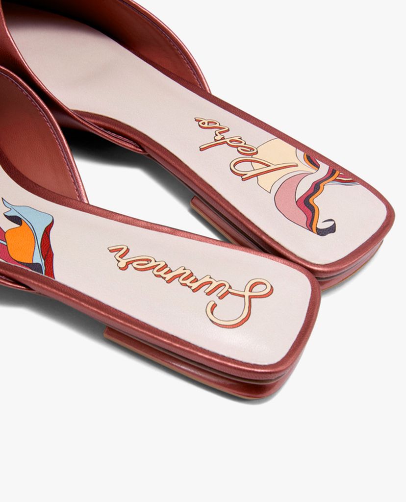 PEDRO - Giày đế bệt nữ mũi nhọn Satin Slip On