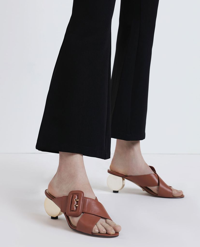 CHARLES & KEITH - Giày cao gót quai chéo Sculptural