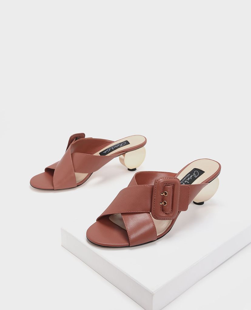 CHARLES & KEITH - Giày cao gót quai chéo Sculptural